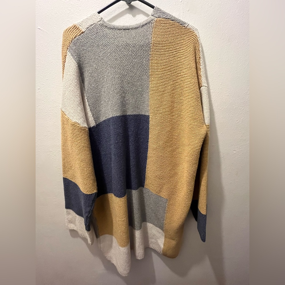 Colorblock Open Front Cardigan - Picture 2 of 4